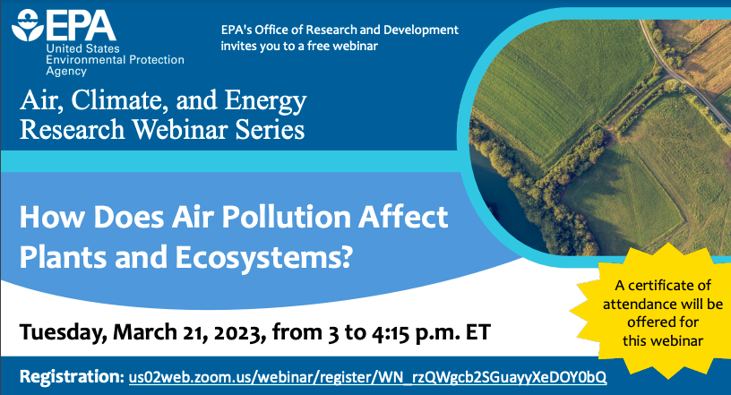 Epa Webinar How Does Air Pollution Affect Plants And Ecosystems Breathe Project 6496